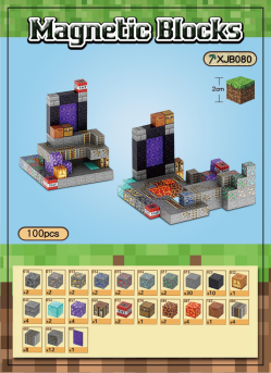 100 Magnetic Building Blocks Set