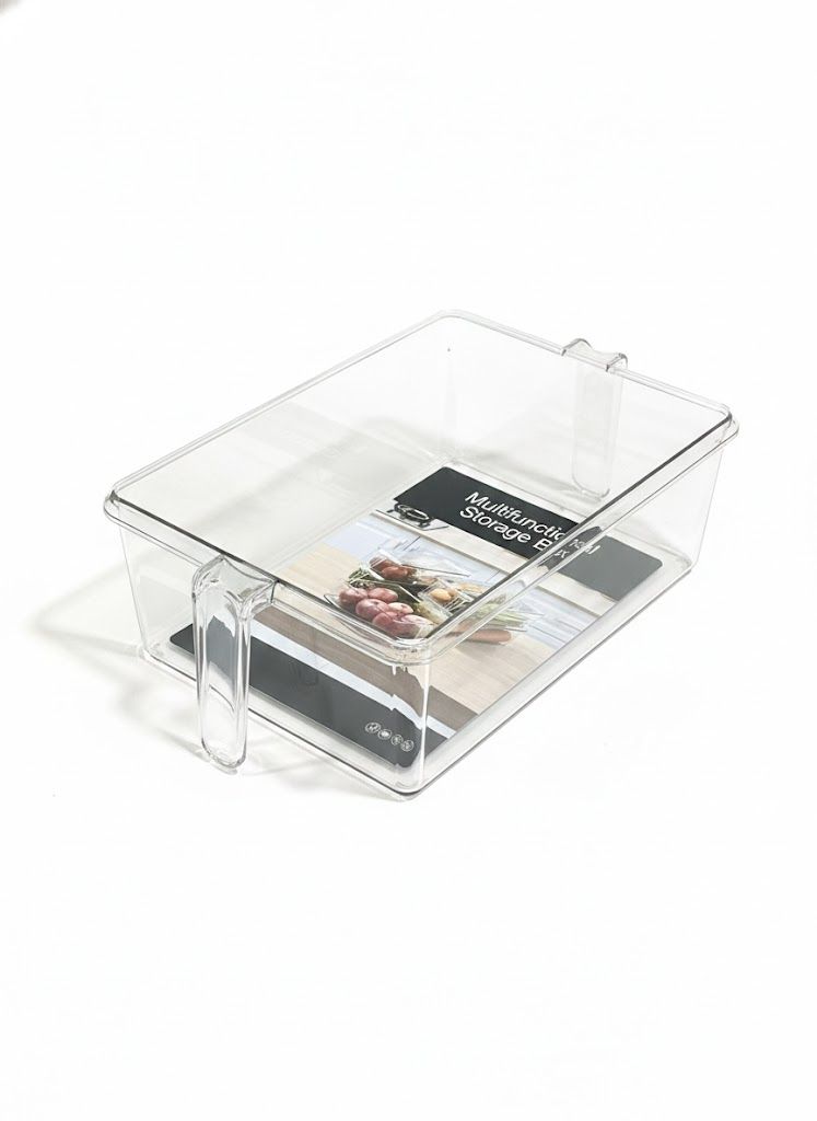 Long Strip Transparent Storage Box (Wide Profile with Handle)