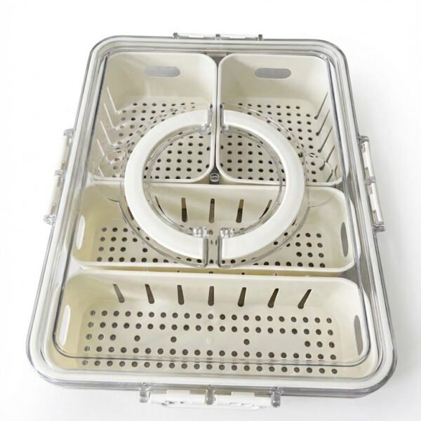 Four-Compartment Drainage Basket (Large Capacity Model)