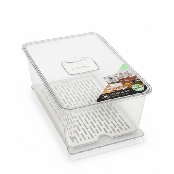 Base-Grid Drainage Stackable Fresh-Keeping Box