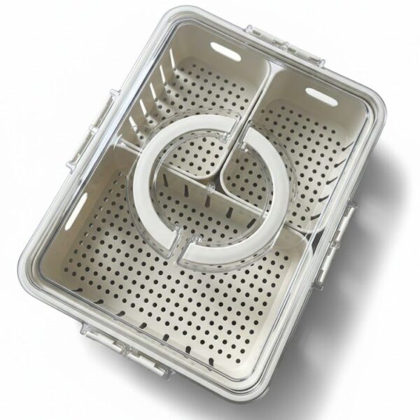 Three-Compartment Drainage Basket (Long Model)
