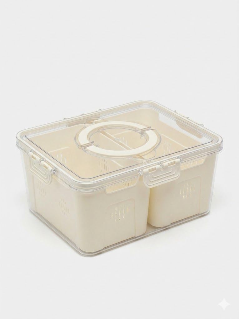 Dual Compartment Large Capacity Fresh Keeping Container