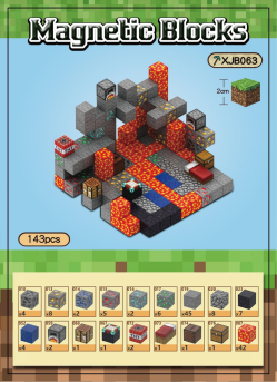 143 Magnetic Building Blocks Set