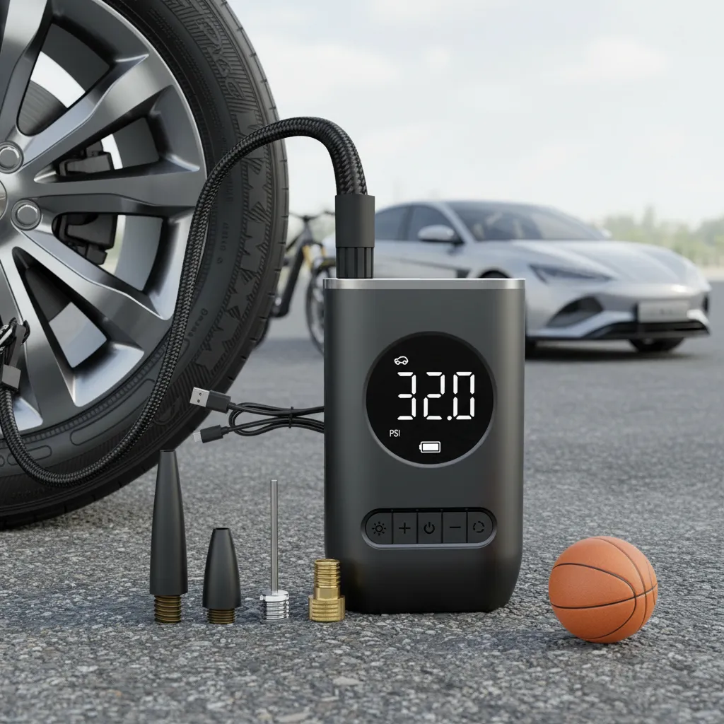 12V Portable Electric Air Compressor Pump Digital Tire Inflator