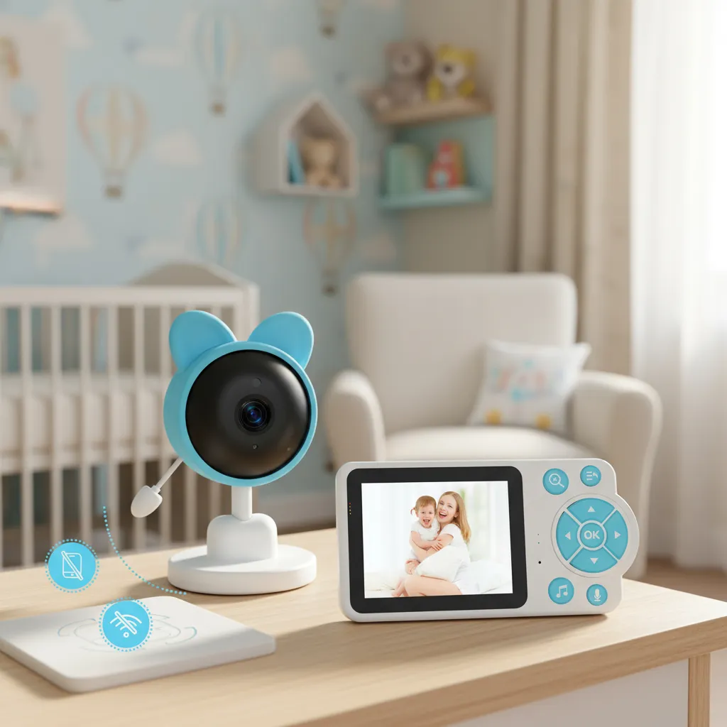 Baby Monitor Night Vision Wireless Rechargeable Camera 220V