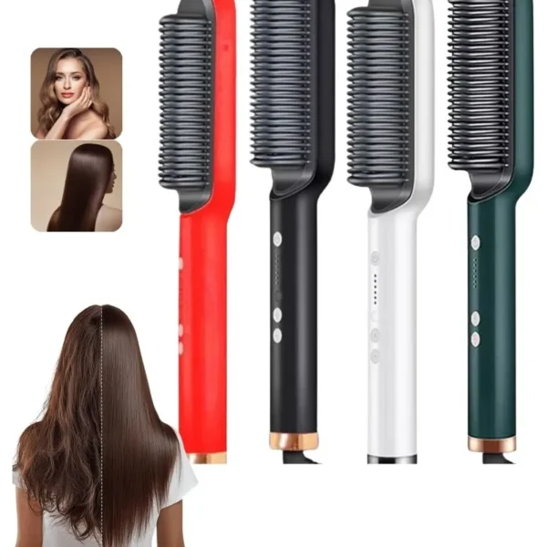 3-in-1 Professional Hair Dryer Brush Straightener Ceramic Comb 34W
